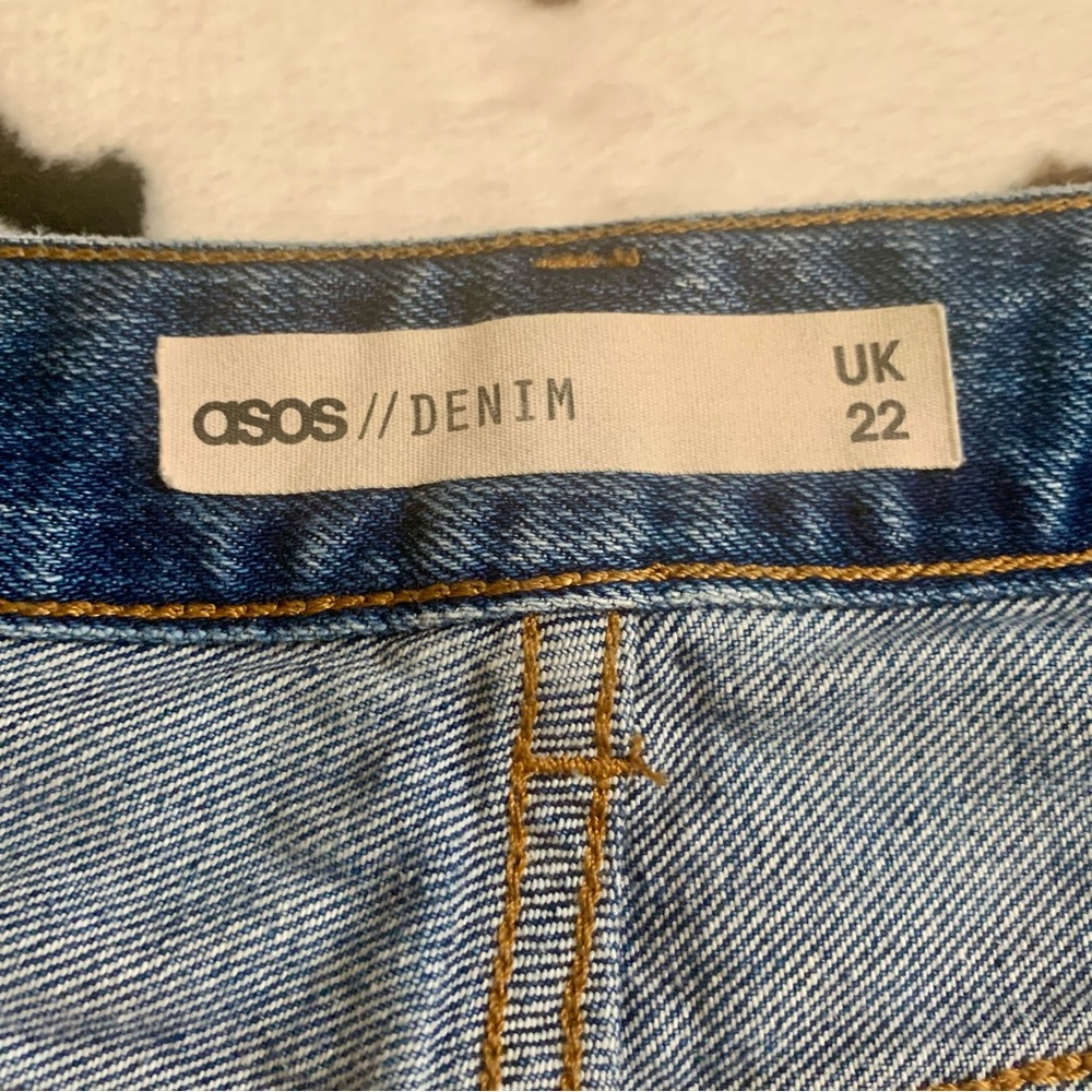 Asos Denim Cutoff Shorts Size 18 - Picture 4 of 6